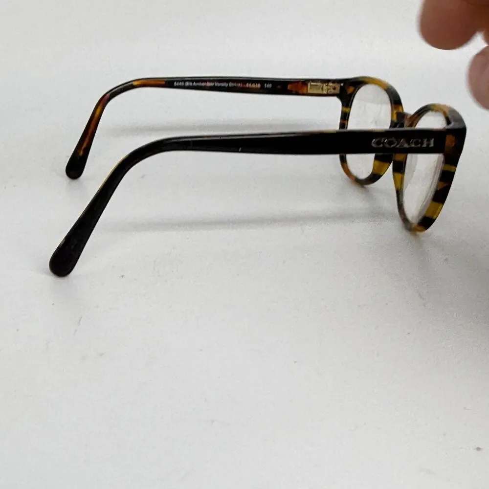 Coach CatEye Glasses HC6102 5440 Black‎ Amber Varsity Stripe 51 18 140 20081 - Picture 4 of 7